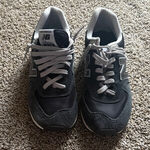 New Balance Black, Grey and White Classic Sneakers 574